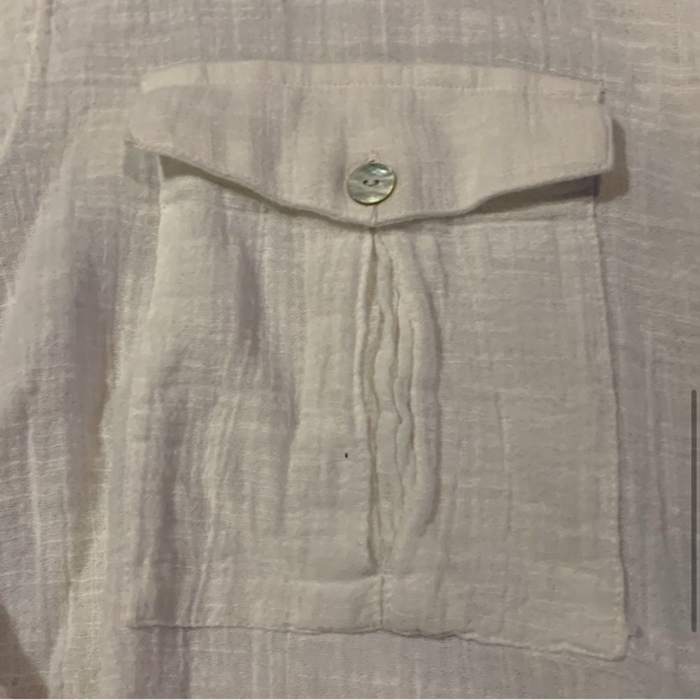 Forever 21 Gauze Long Sleeve Collared Button Down - Picture 7 of 11